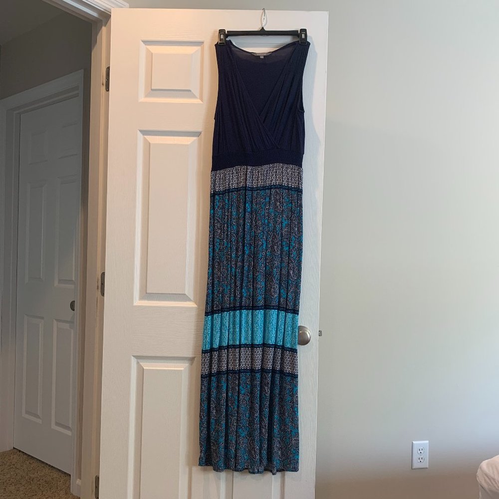 Daisy Fuentes Navy Maxi Dress - Size Small